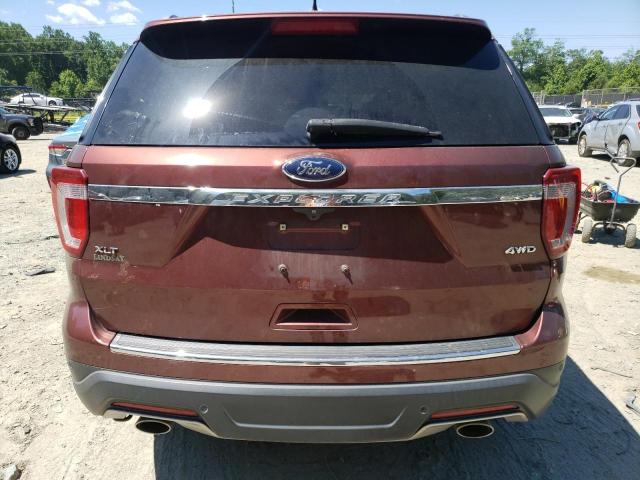 1FM5K8D87JGB04813 - 2018 FORD EXPLORER XLT BURGUNDY photo 6