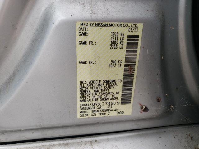 1N4AL3AP7DC234879 - 2013 NISSAN ALTIMA 2.5 SILVER photo 12