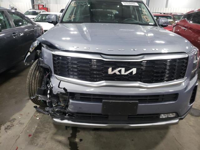 5XYP5DHC7NG246373 - 2022 KIA TELLURIDE SX GRAY photo 9