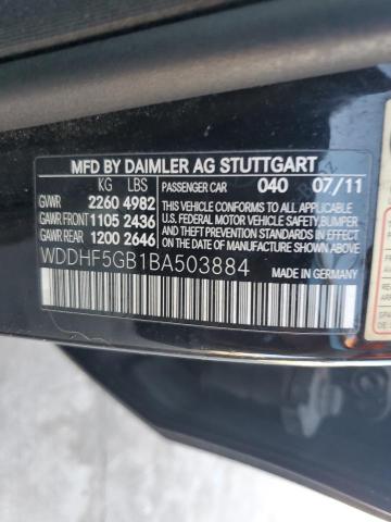 WDDHF5GB1BA503884 - 2011 MERCEDES-BENZ E 350 BLACK photo 12