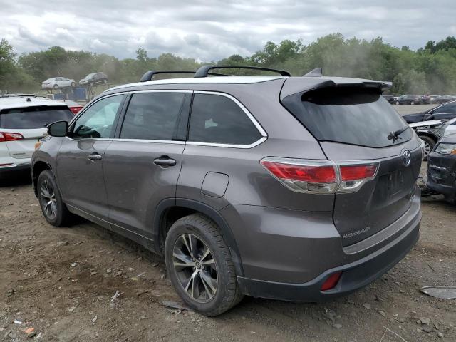 5TDJKRFH6GS331804 - 2016 TOYOTA HIGHLANDER XLE GRAY photo 2