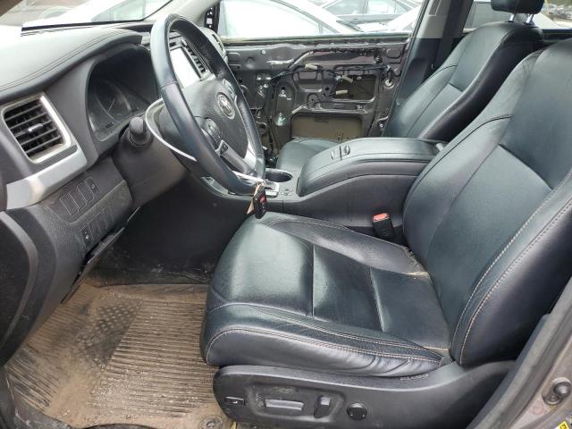 5TDJKRFH6GS331804 - 2016 TOYOTA HIGHLANDER XLE GRAY photo 7