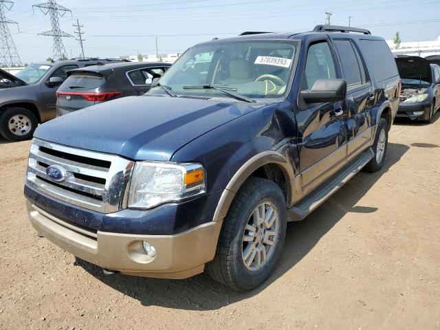 1FMJK1J58EEF44895 - 2014 FORD EXPEDITION EL XLT BLUE photo 1