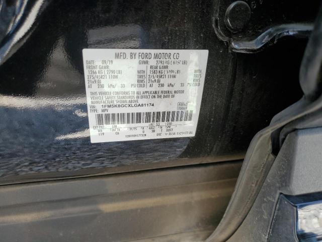 1FM5K8GCXLGA81174 - 2020 FORD EXPLORER ST BLACK photo 13