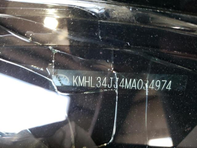 KMHL34JJ4MA034974 - 2021 HYUNDAI SONATA HYBRID BLACK photo 10