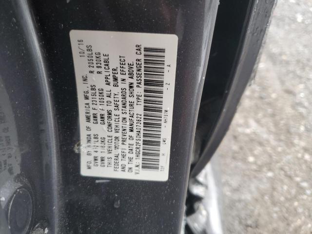 1HGCR2F50HA073622 - 2017 HONDA ACCORD SPORT GRAY photo 12