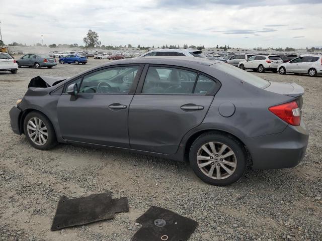 2HGFB2F98CH553227 - 2012 HONDA CIVIC EXL ნაცრისფერი ფოტო 2