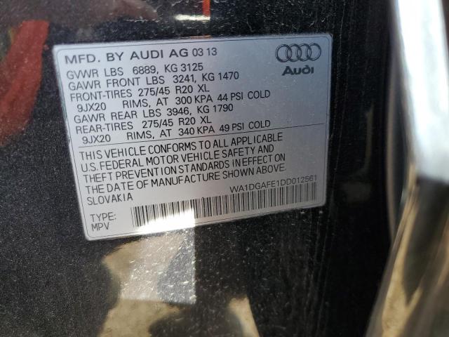 WA1DGAFE1DD012561 - 2013 AUDI Q7 PRESTIGE BLACK photo 13