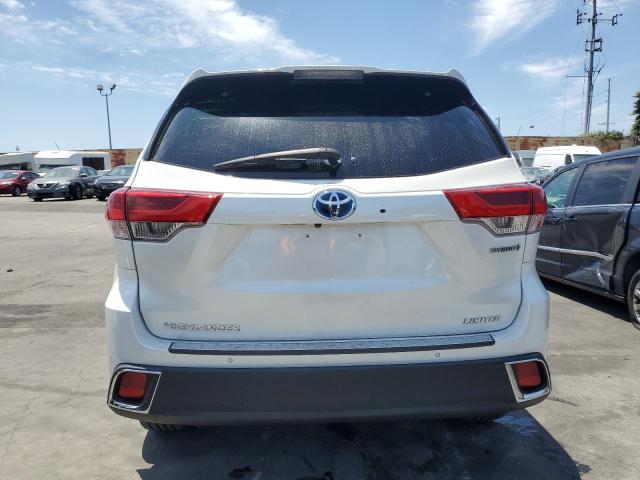 5TDDGRFH7KS078063 - 2019 TOYOTA HIGHLANDER HYBRID LIMITED WHITE photo 6