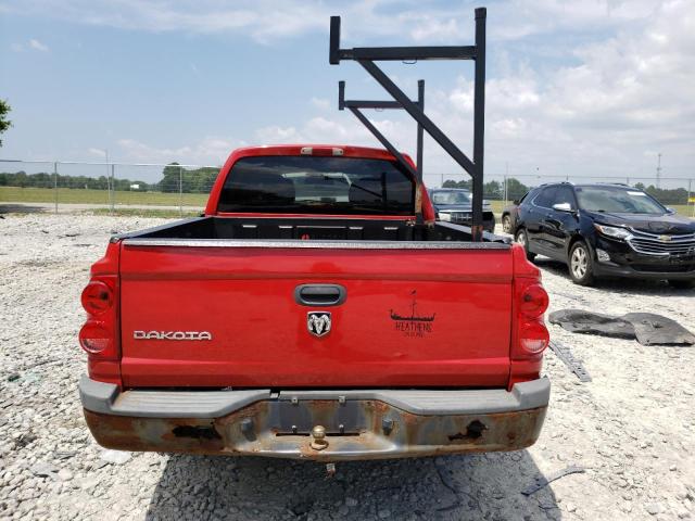 1D7HE28KX6S664251 - 2006 DODGE DAKOTA QUAD RED photo 6