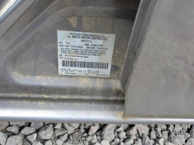 1YVHP80D365M14444 - 2006 MAZDA 6 S GRAY photo 12