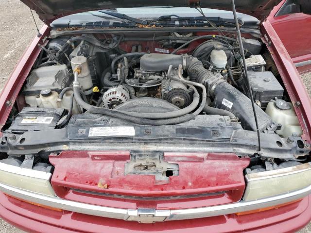 1GCDT13X34K133286 - 2004 CHEVROLET S TRUCK S10 RED photo 11