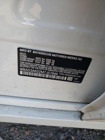 WBA53AK02M7J57846 - 2021 BMW 228I WHITE photo 12