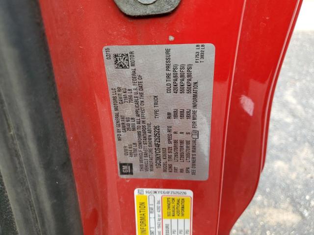 1GC3KYCG4FZ525226 - 2015 CHEVROLET SILVERADO2 K3500 RED photo 12