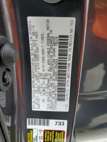 3TMJU4GN1FM176191 - 2015 TOYOTA TACOMA DOUBLE CAB PRERUNNER CHARCOAL photo 12