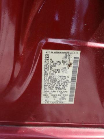 5N1AR18U86C684306 - 2006 NISSAN PATHFINDER LE 红色 照片 13