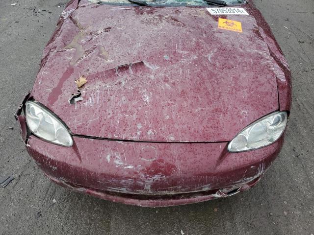 JM1NB353730302507 - 2003 MAZDA MX-5 MIATA BASE BURGUNDY photo 11