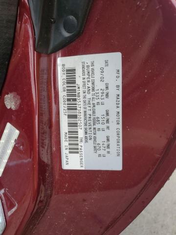 JM1NB353730302507 - 2003 MAZDA MX-5 MIATA BASE BURGUNDY photo 12
