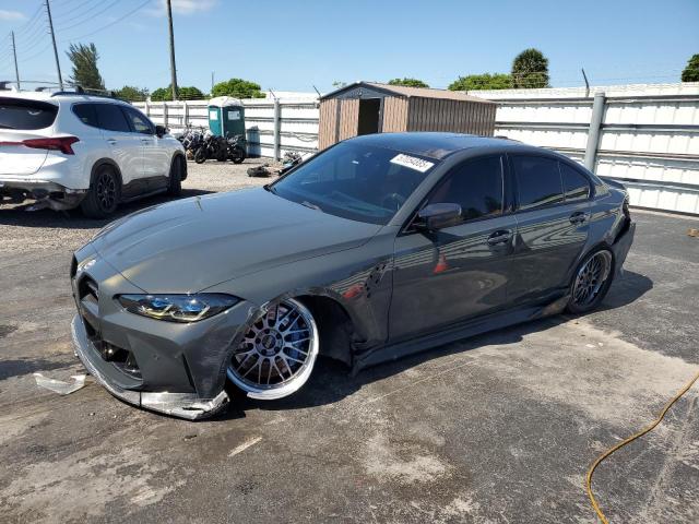WBS43AY08PFN58052 - 2023 BMW M3 COMPETITION GRAY photo 1