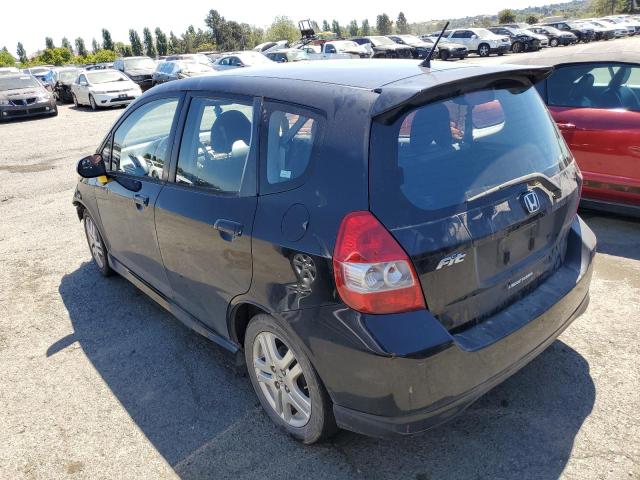 JHMGD38657S065923 - 2007 HONDA FIT S შავი ფოტო 2