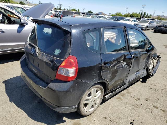 JHMGD38657S065923 - 2007 HONDA FIT S შავი ფოტო 3