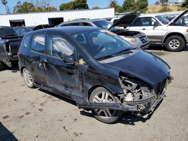 JHMGD38657S065923 - 2007 HONDA FIT S შავი ფოტო 4