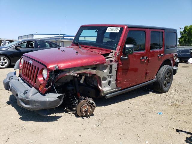 1C4BJWDG3CL100984 - 2012 JEEP WRANGLER U SPORT BURGUNDY photo 1