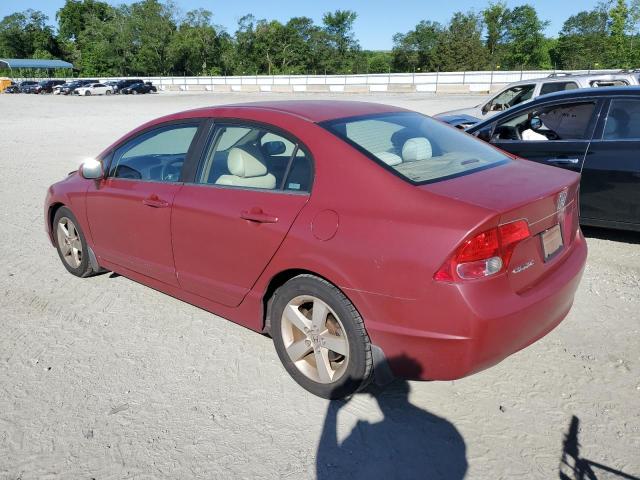 1HGFA16818L027424 - 2008 HONDA CIVIC EX RED photo 2