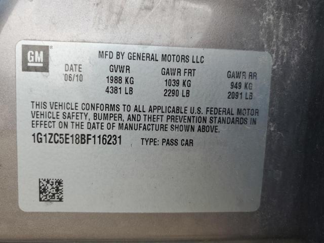 1G1ZC5E18BF116231 - 2011 CHEVROLET MALIBU 1LT 棕色 照片 12