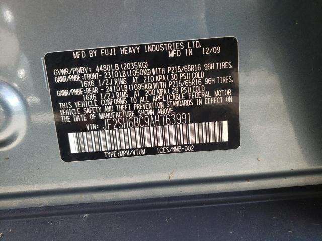 JF2SH6BC9AH763991 - 2010 SUBARU FORESTER XS Mavi foto 14