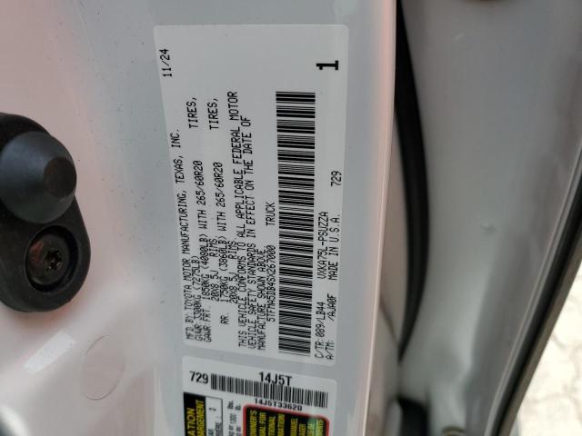 5TFMA5DB4SX267000 - 2025 TOYOTA TUNDRA CREWMAX PLATINUM 白色 照片 12