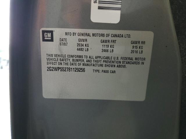 2G2WP552781129256 - 2008 PONTIAC GRAND PRIX 灰色 照片 12