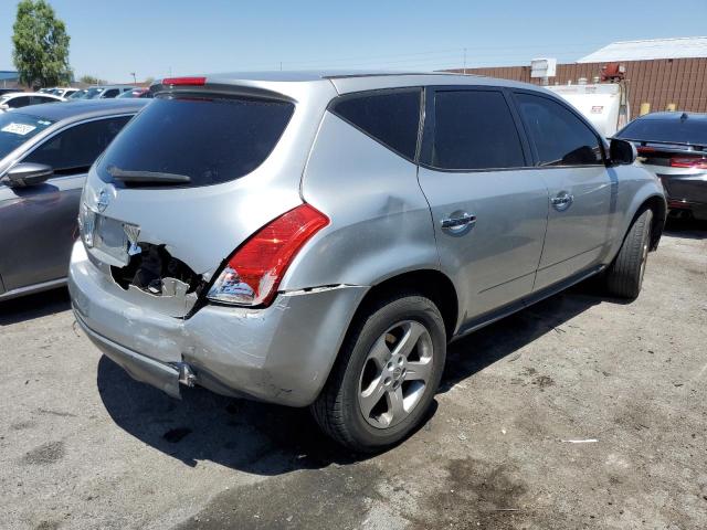 JN8AZ08T84W218431 - 2004 NISSAN MURANO SL SILVER photo 3