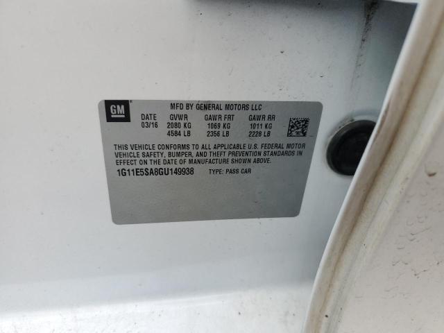 1G11E5SA8GU149938 - 2016 CHEVROLET MALIBU LIM LTZ WHITE photo 12