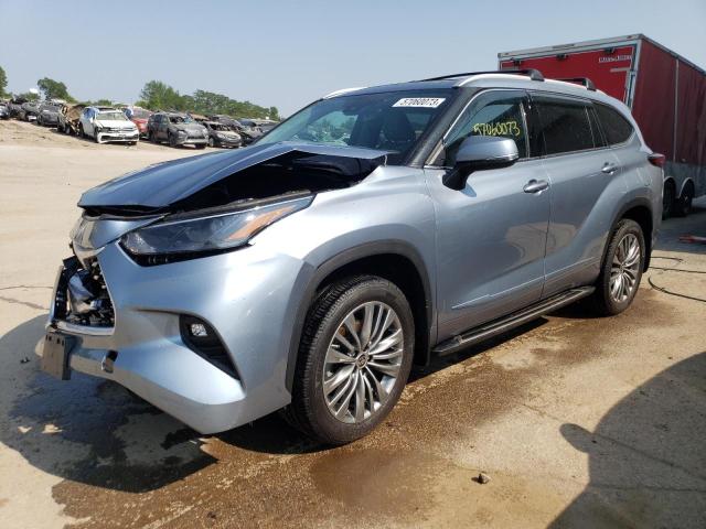 5TDGZRBH6NS204186 - 2022 TOYOTA HIGHLANDER XLE Mavi foto 1