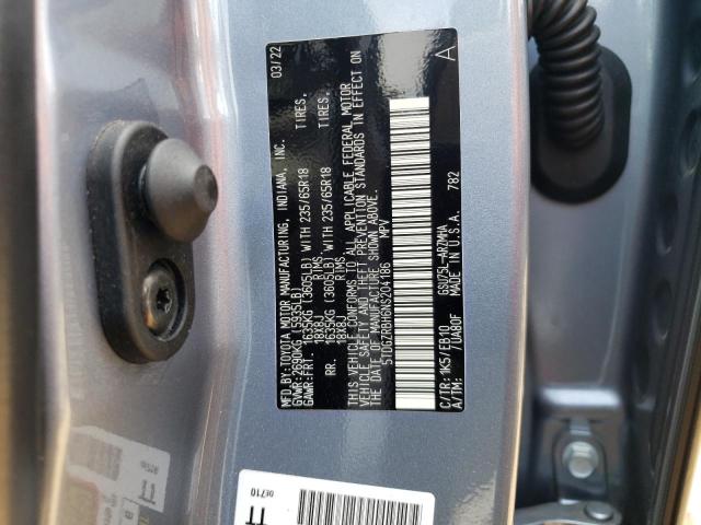 5TDGZRBH6NS204186 - 2022 TOYOTA HIGHLANDER XLE Mavi foto 13