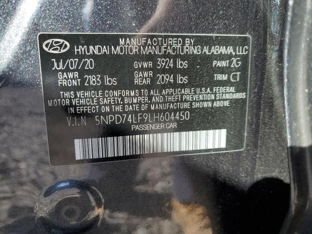 5NPD74LF9LH604450 - 2020 HYUNDAI ELANTRA SE CHARCOAL photo 12