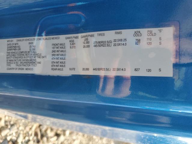 3AKJHHDR2MSMC1042 - 2021 FREIGHTLINER CASCADIA 1 BLUE photo 10