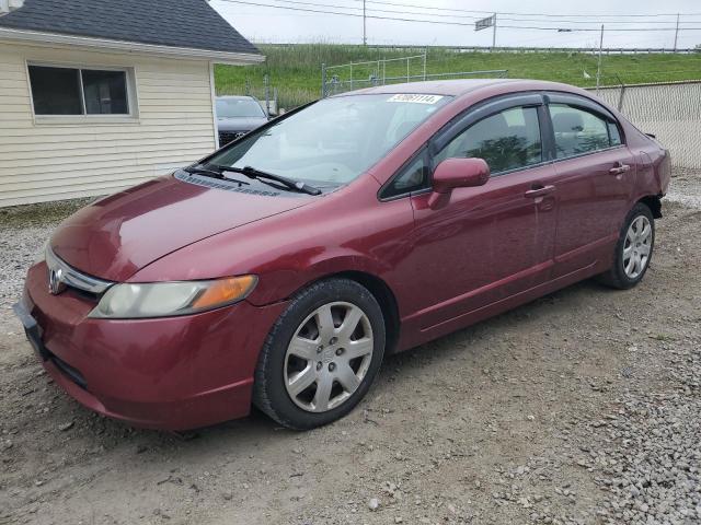 1HGFA16508L036654 - 2008 HONDA CIVIC LX RED photo 1