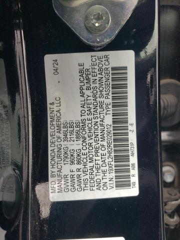 19XFL2H82RE029012 - 2024 HONDA CIVIC SPORT BLACK photo 12