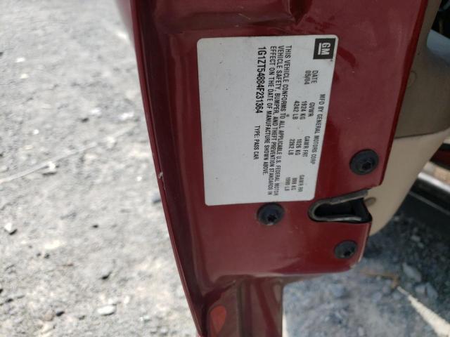 1G1ZT54884F231364 - 2004 CHEVROLET MALIBU 4D LS RED photo 12