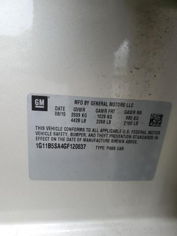 1G11B5SA4GF120837 - 2016 CHEVROLET MALIBU LIM LS TAN photo 13