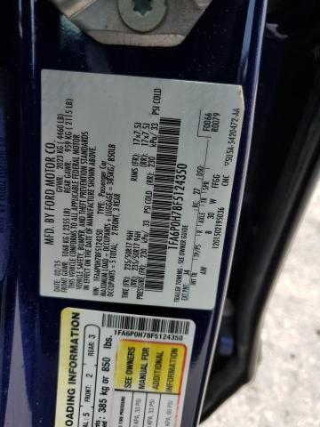 1FA6P0H78F5124350 - 2015 FORD FUSION SE BLUE photo 13