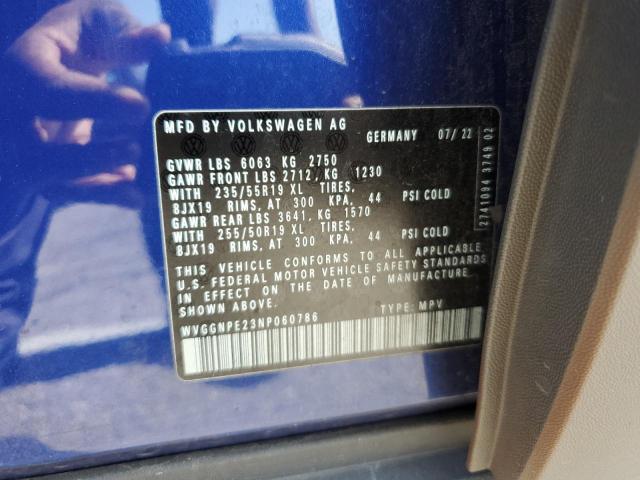 WVGGNPE23NP060786 - 2022 VOLKSWAGEN ID.4 PRO S ლურჯი ფოტო 14