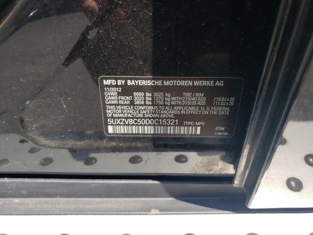 5UXZV8C50D0C15321 - 2013 BMW X5 XDRIVE50I BLACK photo 13