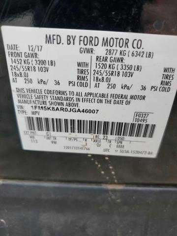 1FM5K8AR0JGA46007 - 2018 FORD EXPLORER POLICE INTERCEPTOR 黑色 照片 13