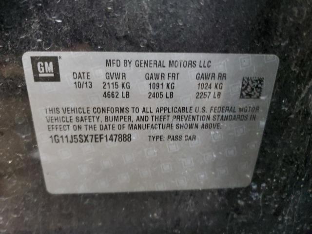 1G11J5SX7EF147888 - 2014 CHEVROLET MALIBU LTZ Qara foto 12