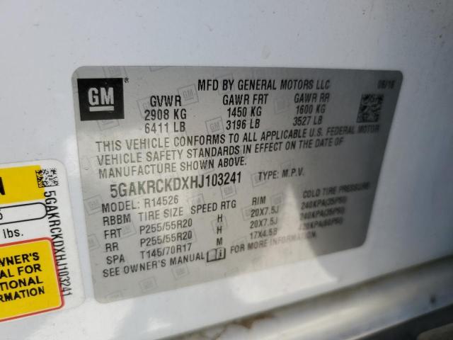 5GAKRCKDXHJ103241 - 2017 BUICK ENCLAVE Blanco foto 14