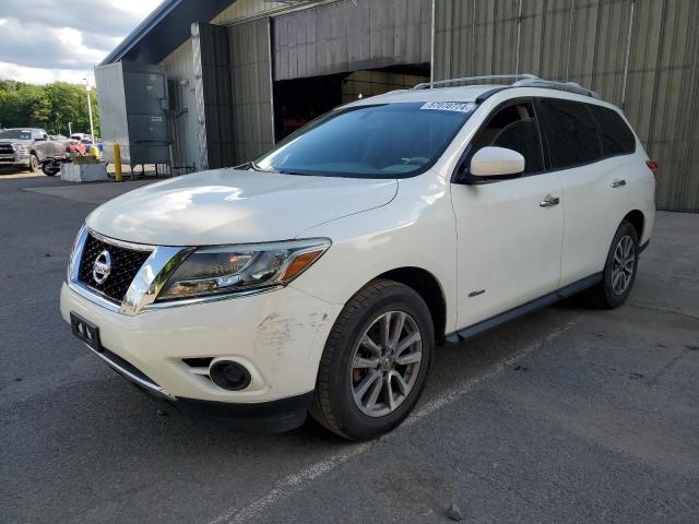 5N1CR2MM6EC660153 - 2014 NISSAN PATHFINDER SV HYBRID WHITE photo 1