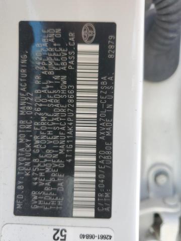 4T1G11AK4PU728663 - 2023 TOYOTA CAMRY SE NIGHT SHADE WHITE photo 12